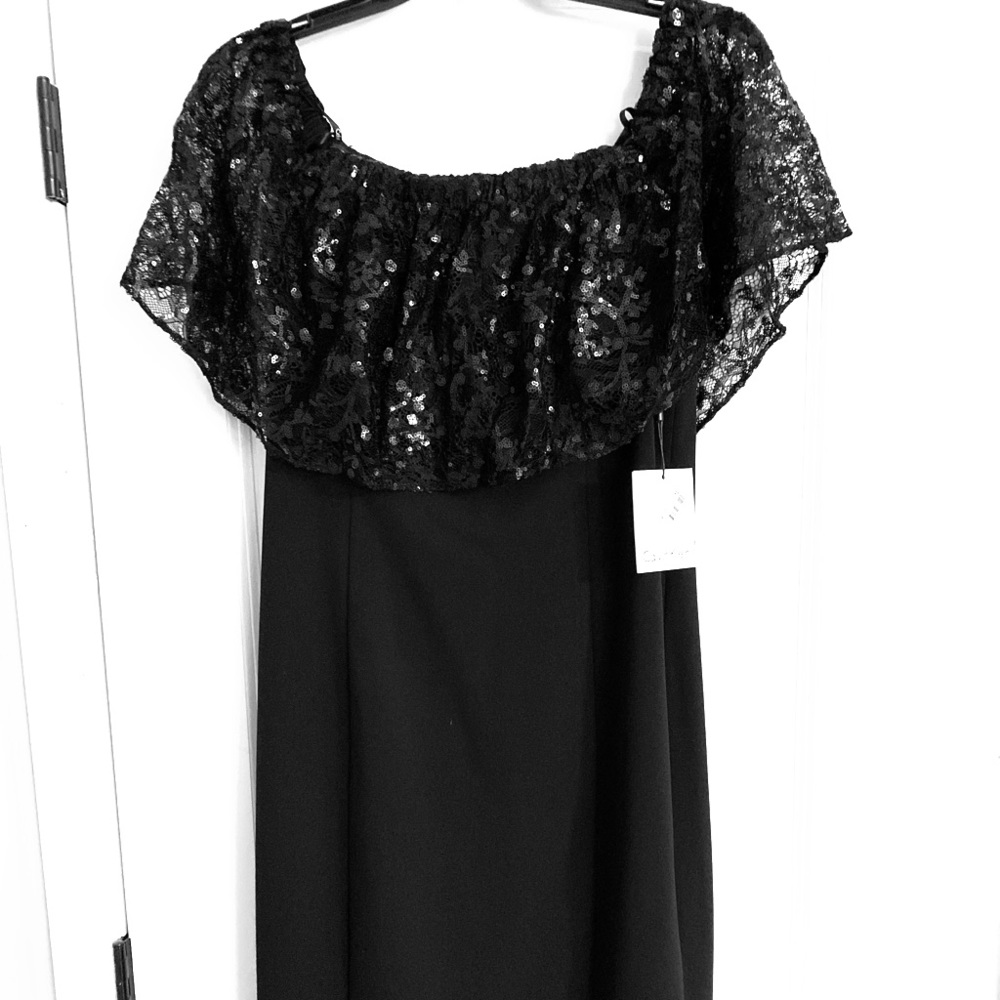Calvin Klein off the shoulder dress.